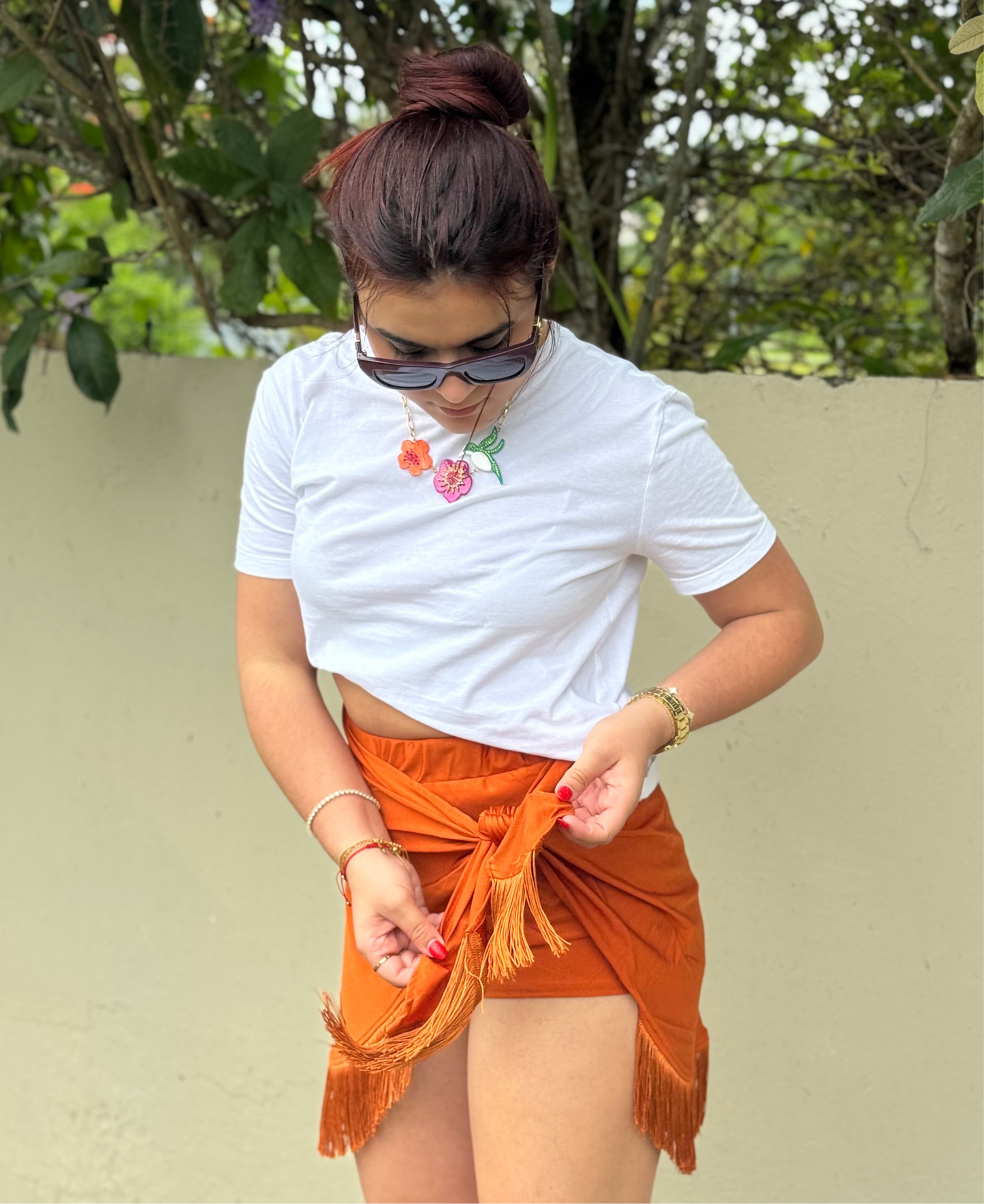 ORANGE SKORT