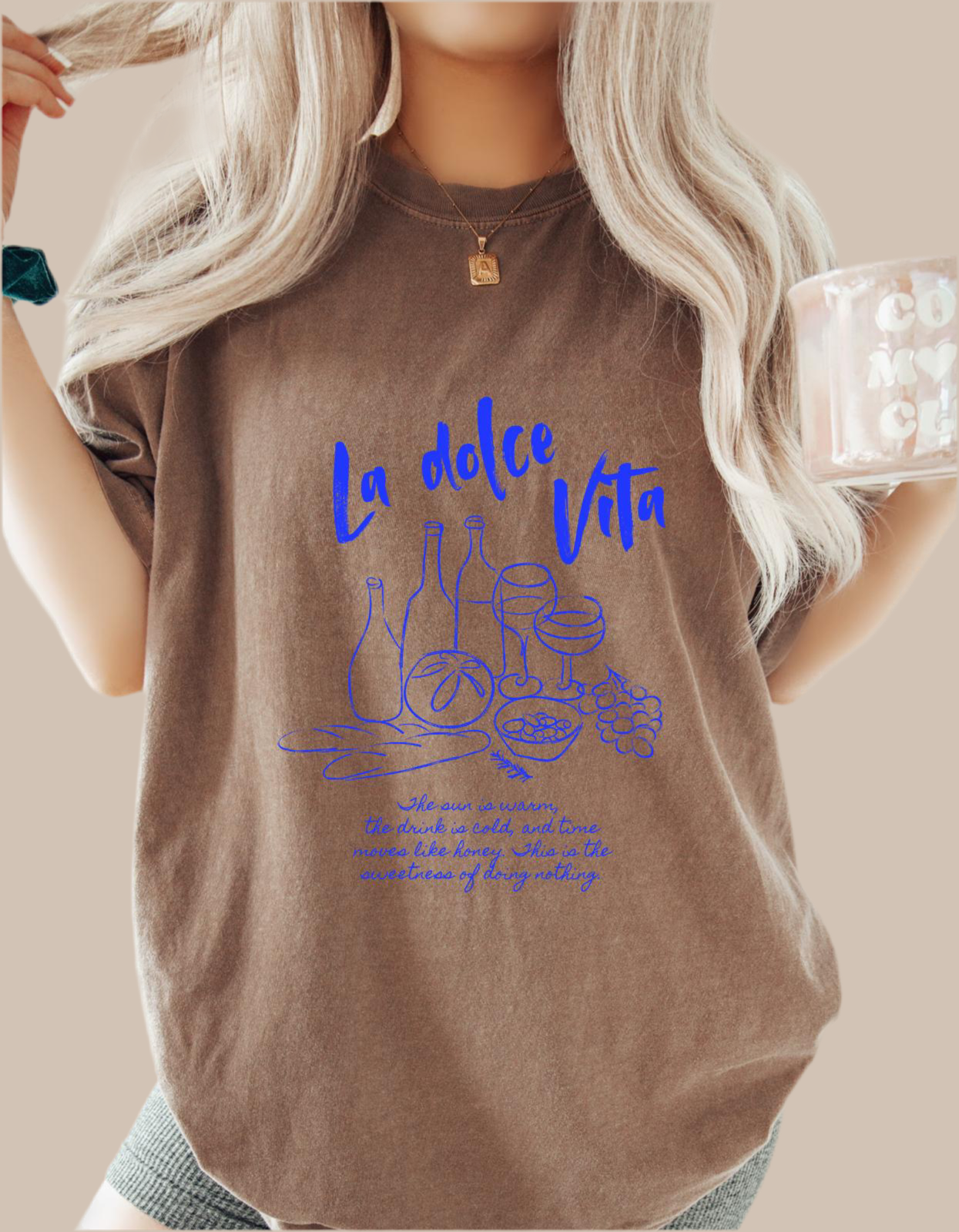 LA DOLCE VITA SHIRT BLUE