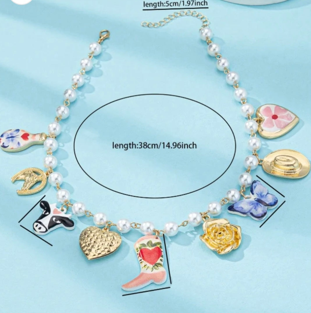 WESTERN GIRL CHARM NECKLACE