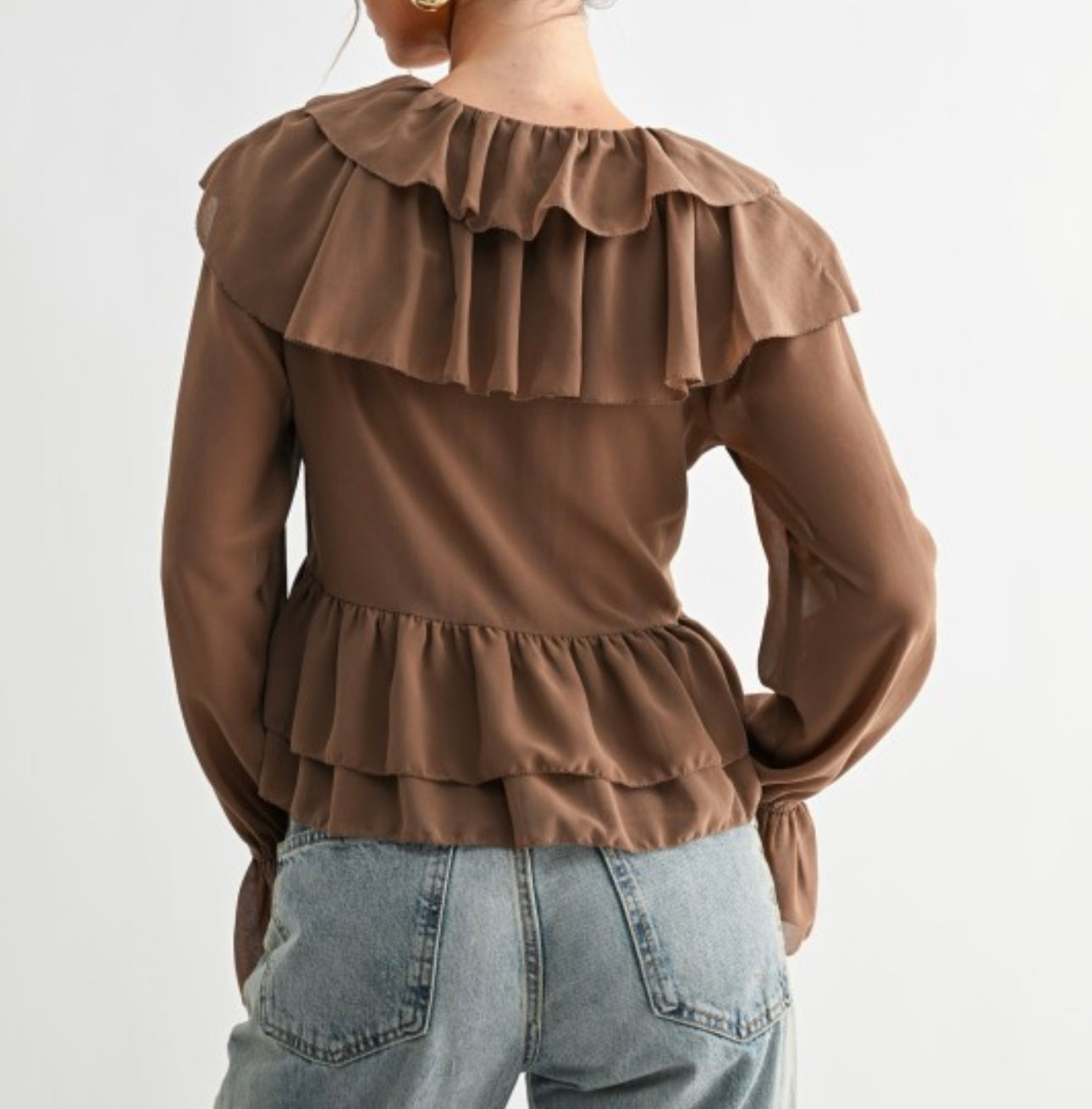 BOHO RUFFLE BLOUSE