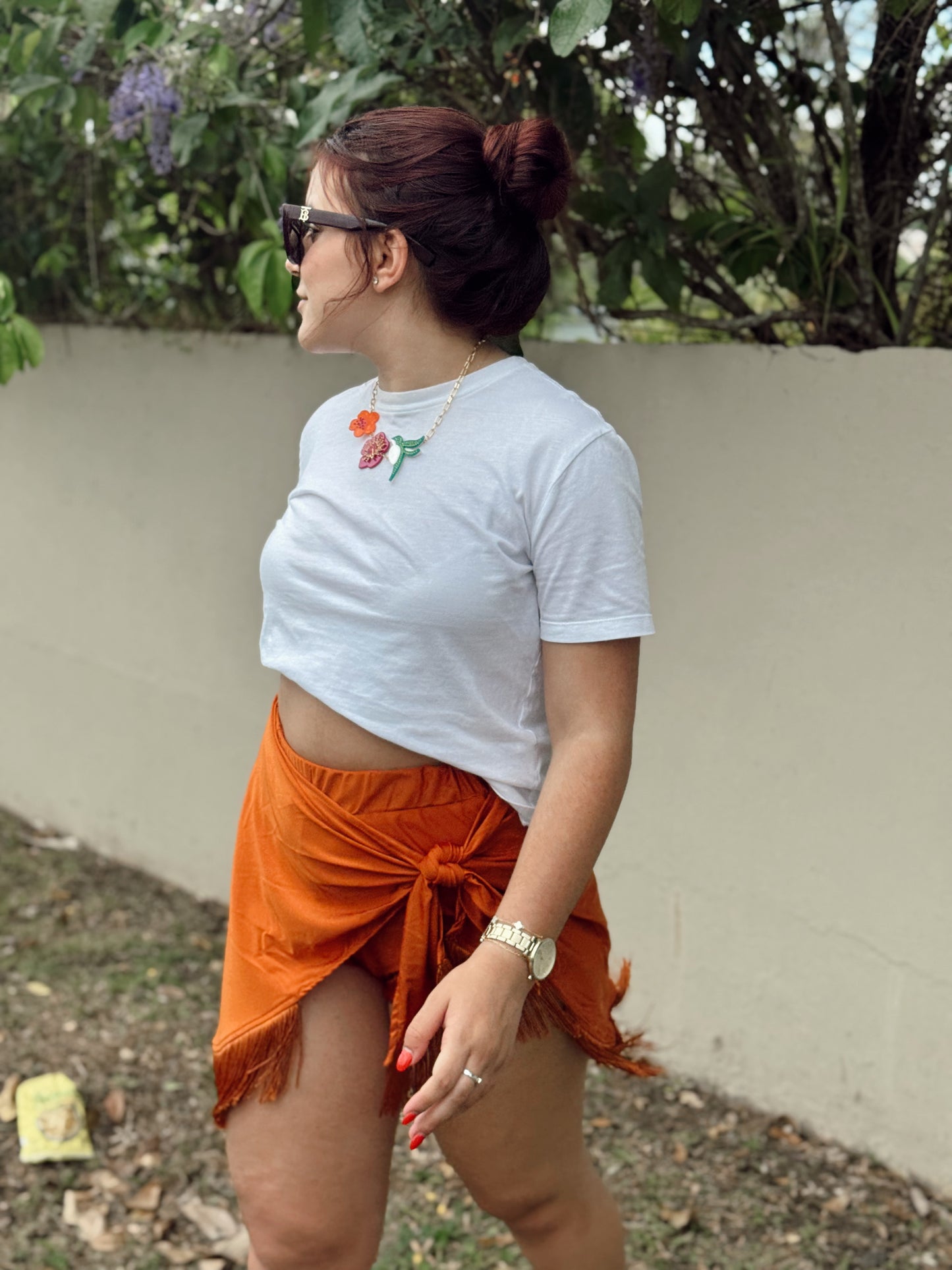 ORANGE SKORT